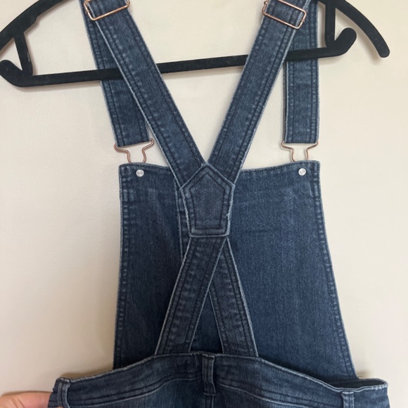 Overalls dark stretch denim skinny leg size small - Picture 3 of 8